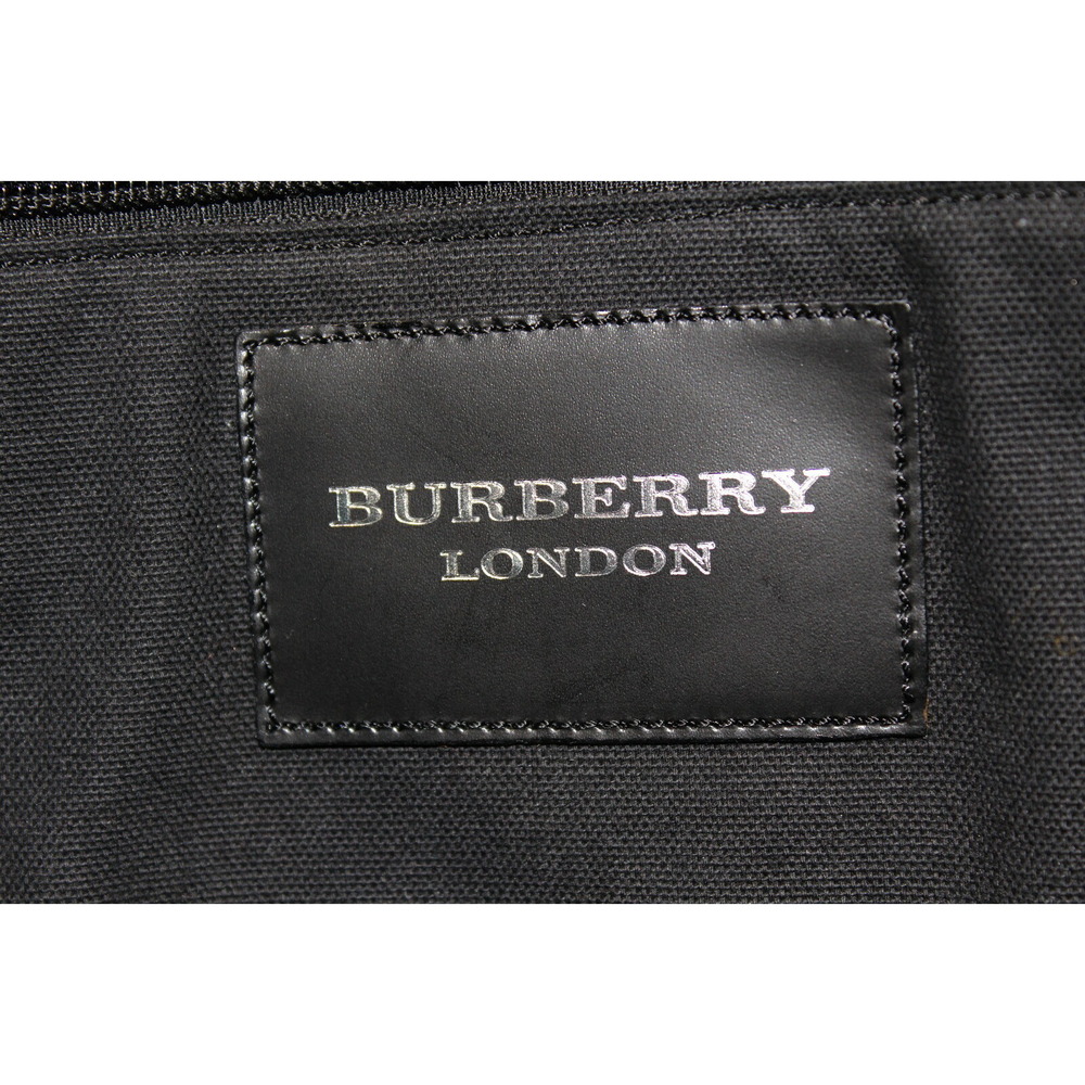 BURBERRY One Shoulder Hobo Bag Leather Black Beige Tan White - Picture 7 of 7
